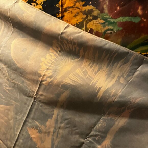 Mushroom kingdom waterfall with trees blacklight tapestry wall decor hanging - Picture 5 of 5